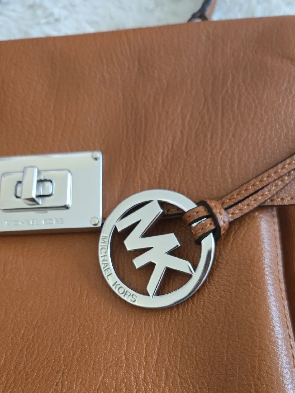 Michael Kors Tan Leather Top-Handle Satchel - Picture 3 of 8